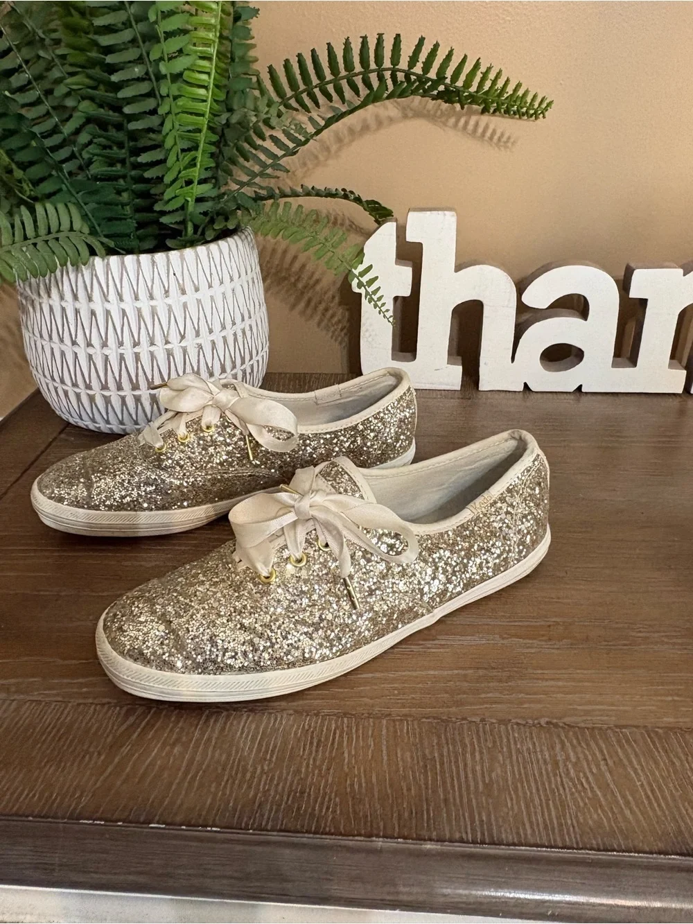Keds X Kate Spade New York Champion Glitter Sneakers Size 6